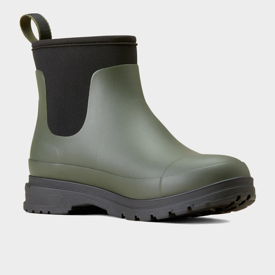 Womens Kelmarsh Shortie Rubber Boot Dark Olive