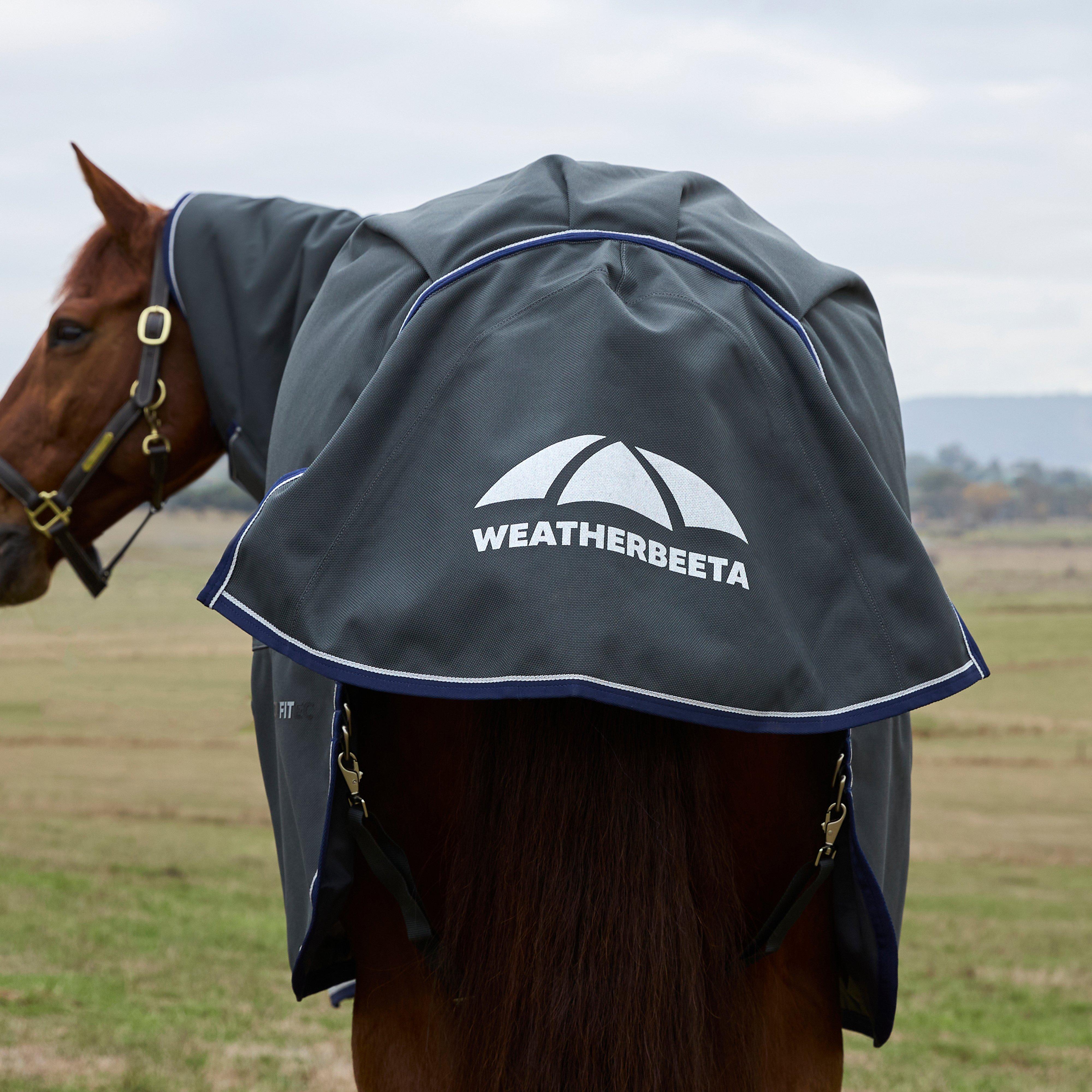 ComFiTec Ultra Detach-A-Neck 100g Medium/Light Weight Turnout Rug Charcoal