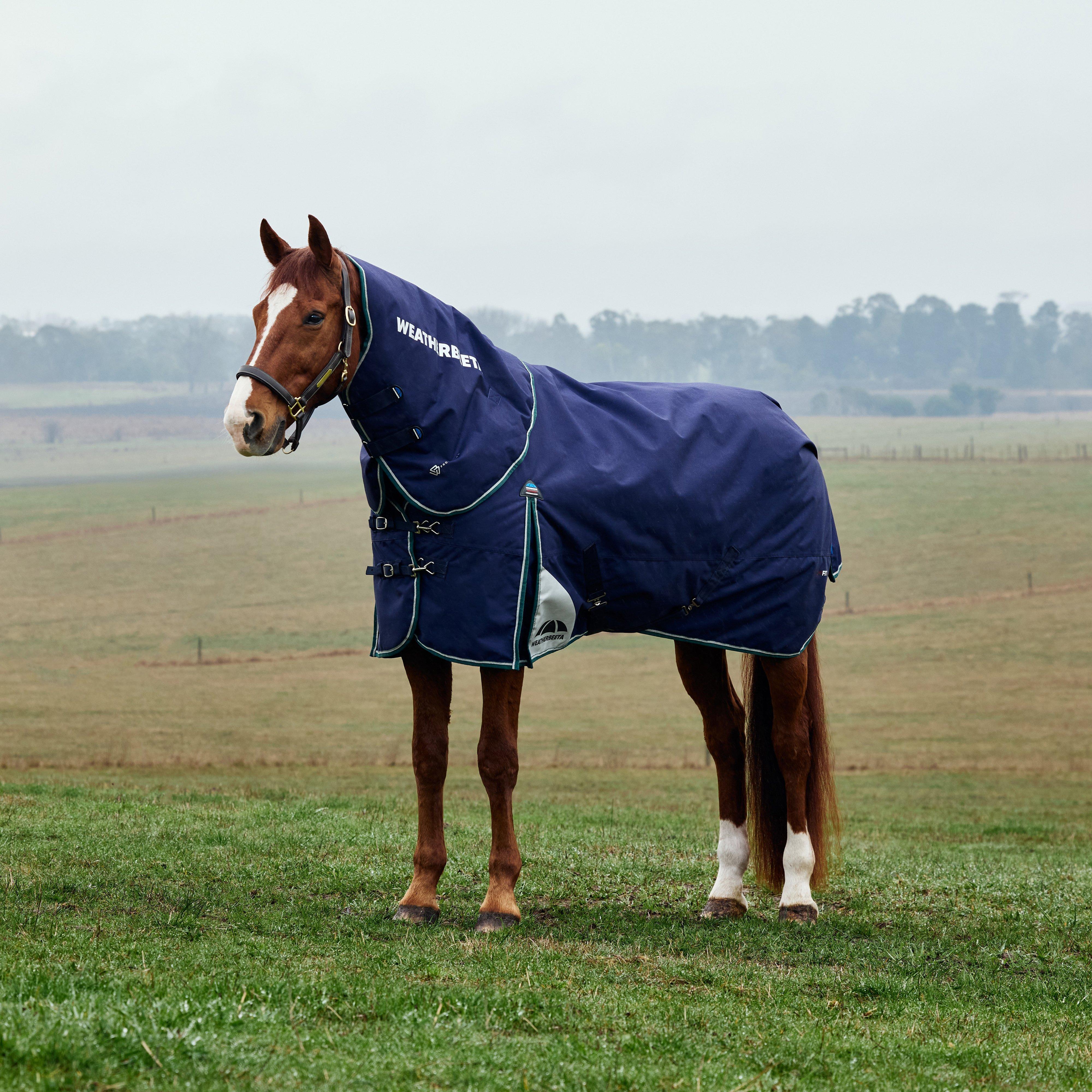ComFiTec Plus Dynamic II Detach-A-Neck Mediumweight 220g Turnout Rug Navy