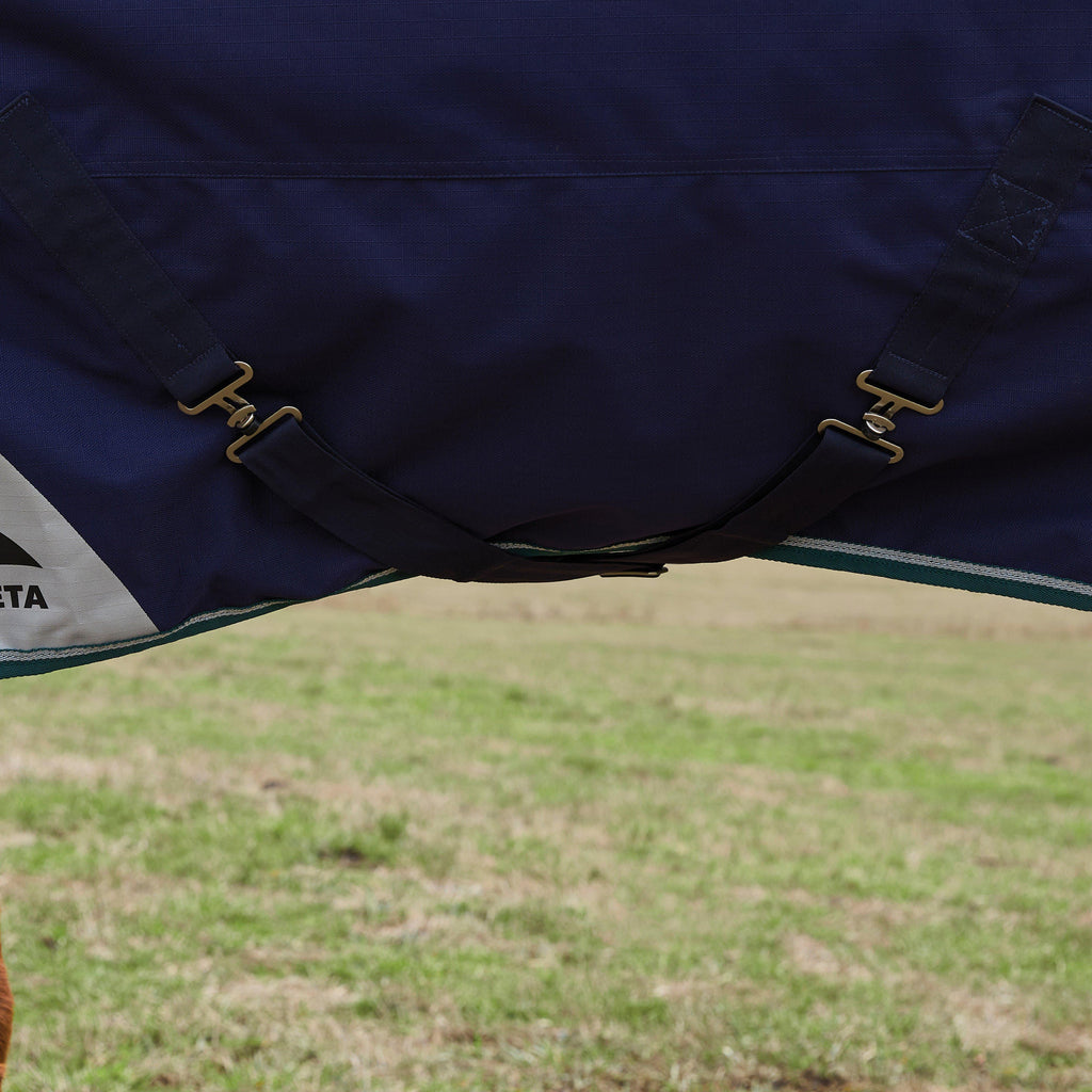 ComFiTec Plus Dynamic II Detach-A-Neck Mediumweight 220g Turnout Rug Navy