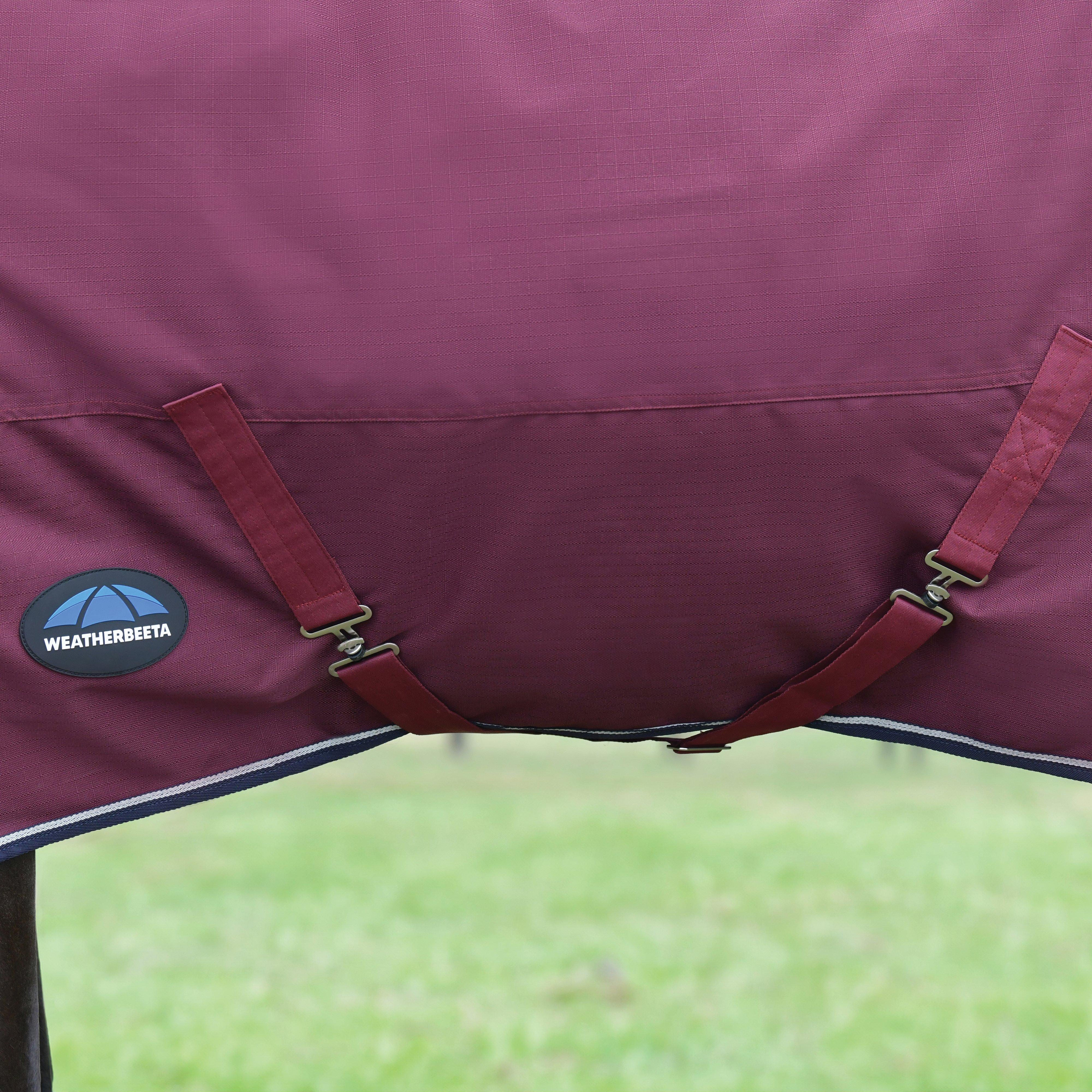 ComFiTec Essential Detach-A-Neck 220g Turnout Rug Burgundy