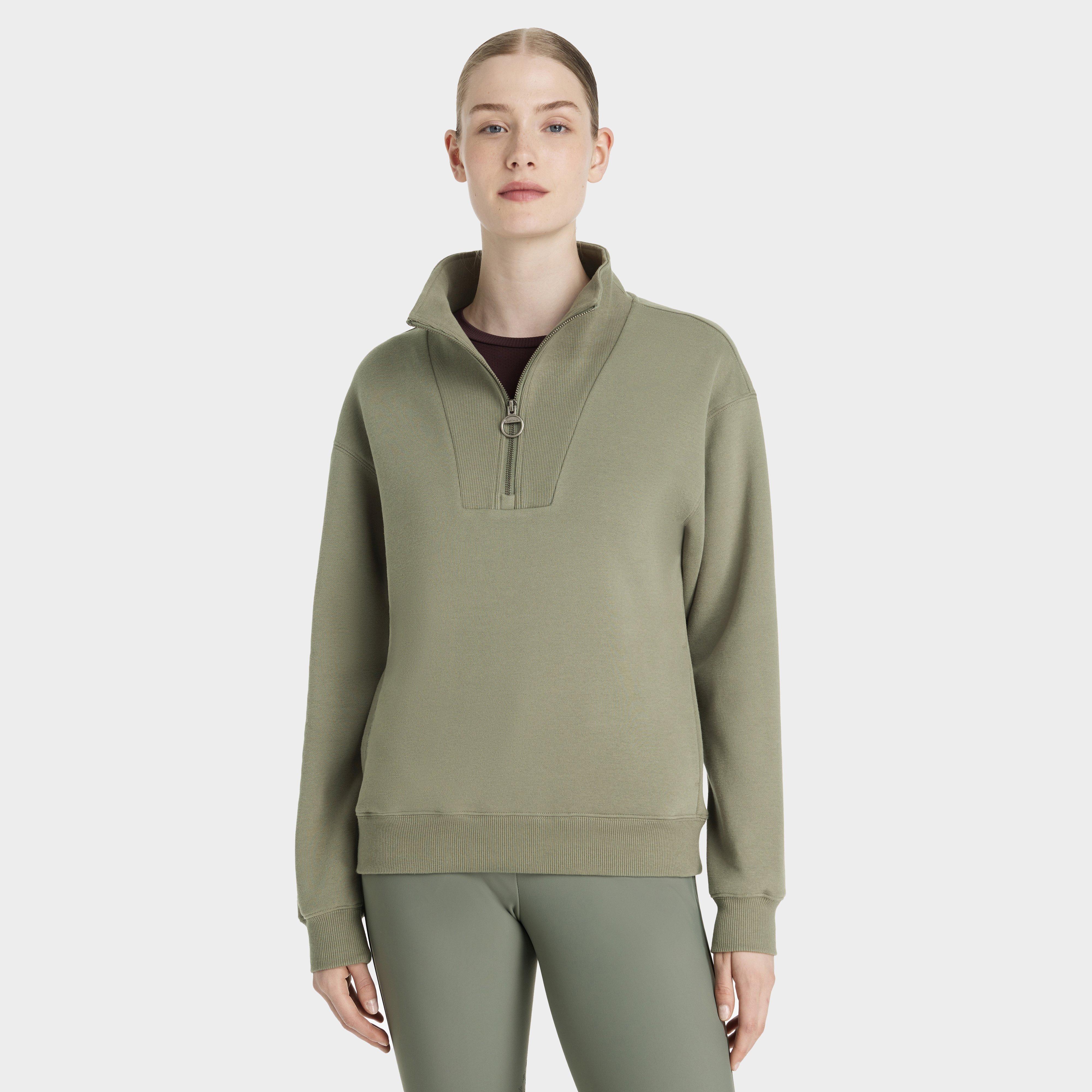 Womens Keira Quarter Neck Sweater Rosemary