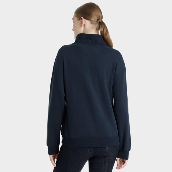 Womens Keira Quarter Neck Sweater Navy