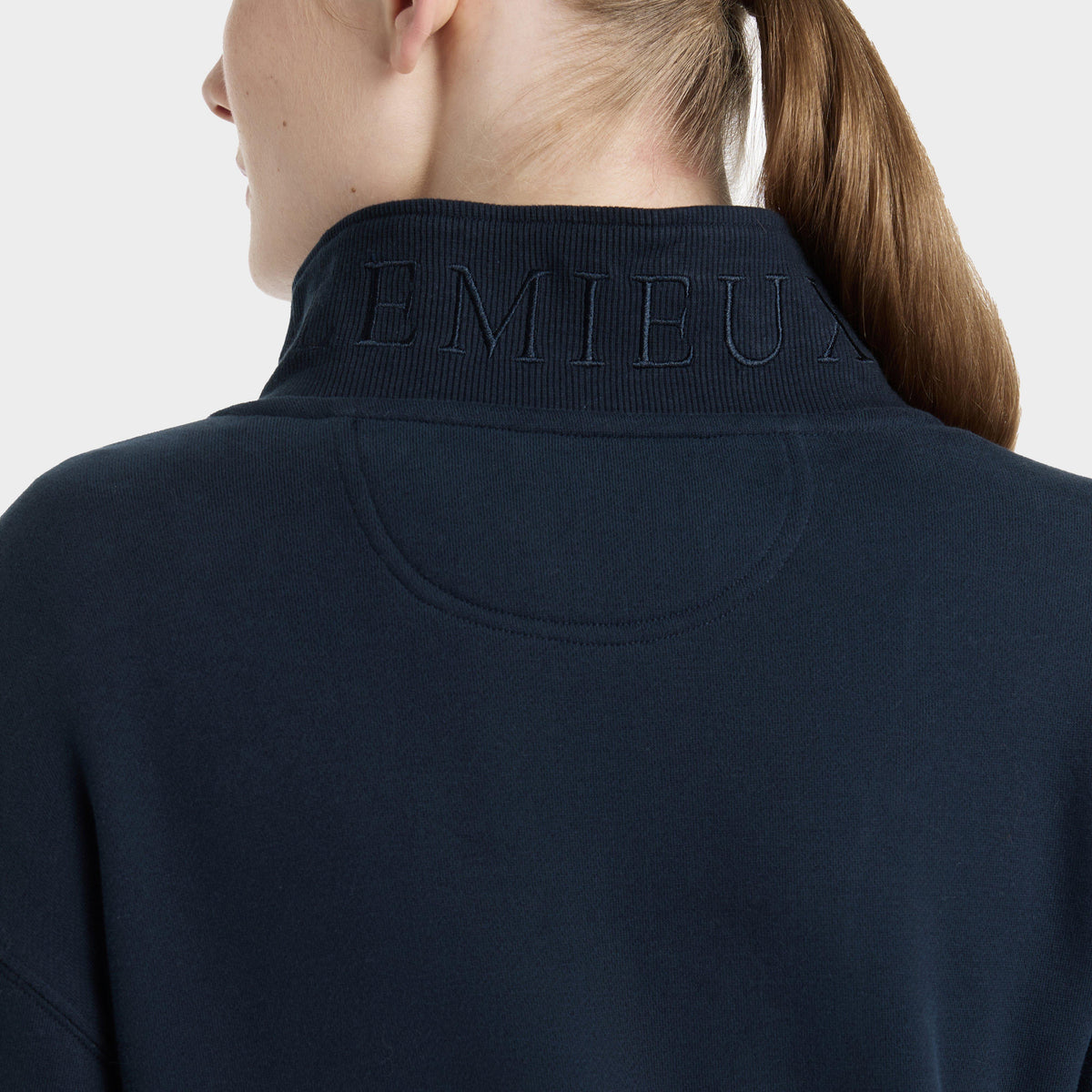 Womens Keira Quarter Neck Sweater Navy