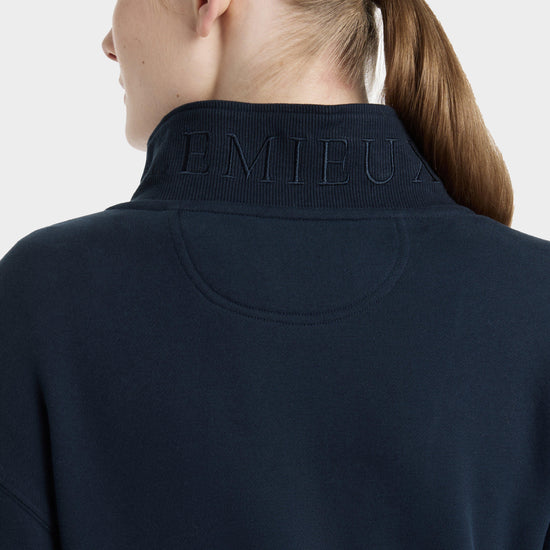 Womens Keira Quarter Neck Sweater Navy