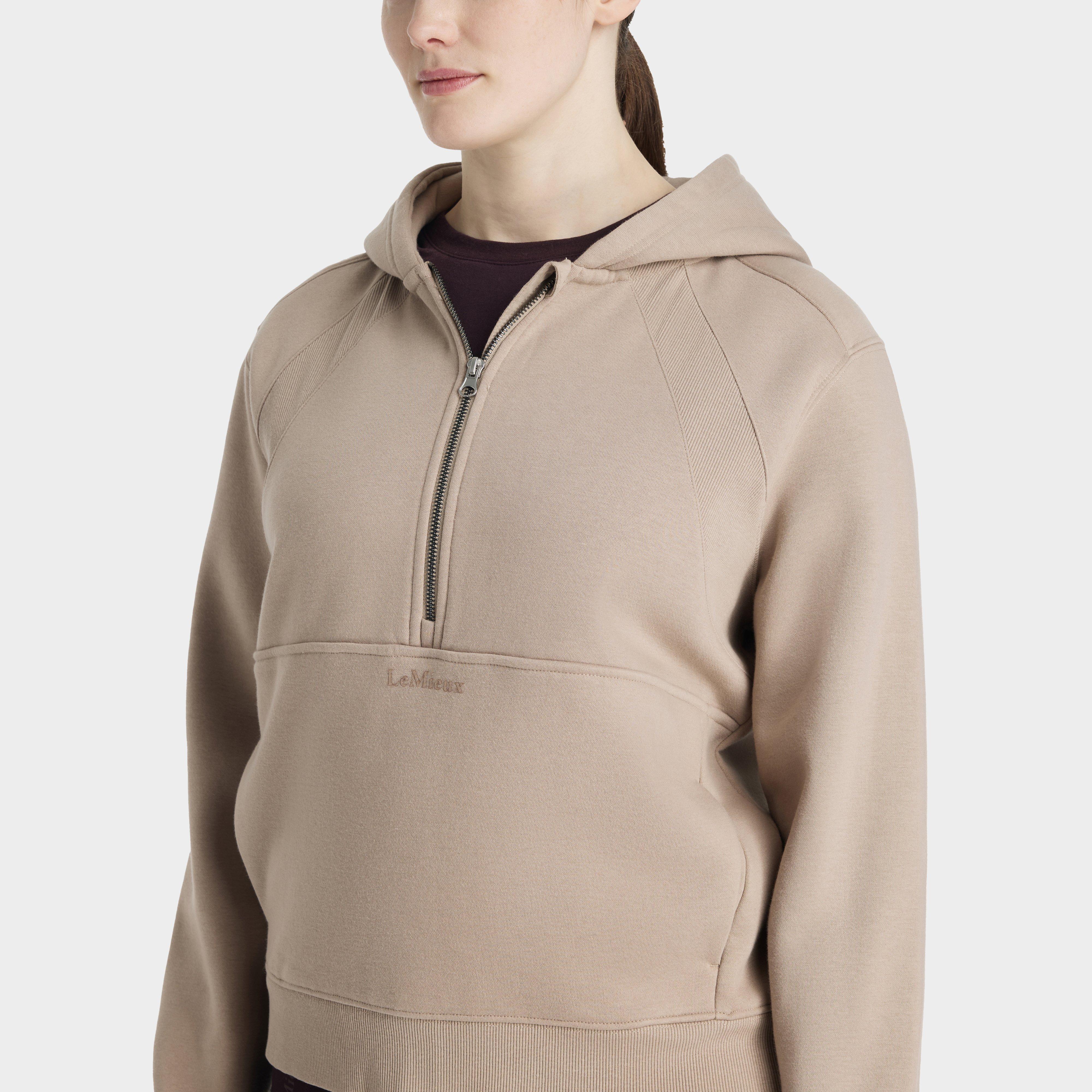 Womens Henrietta Half Zip Hoodie Almond