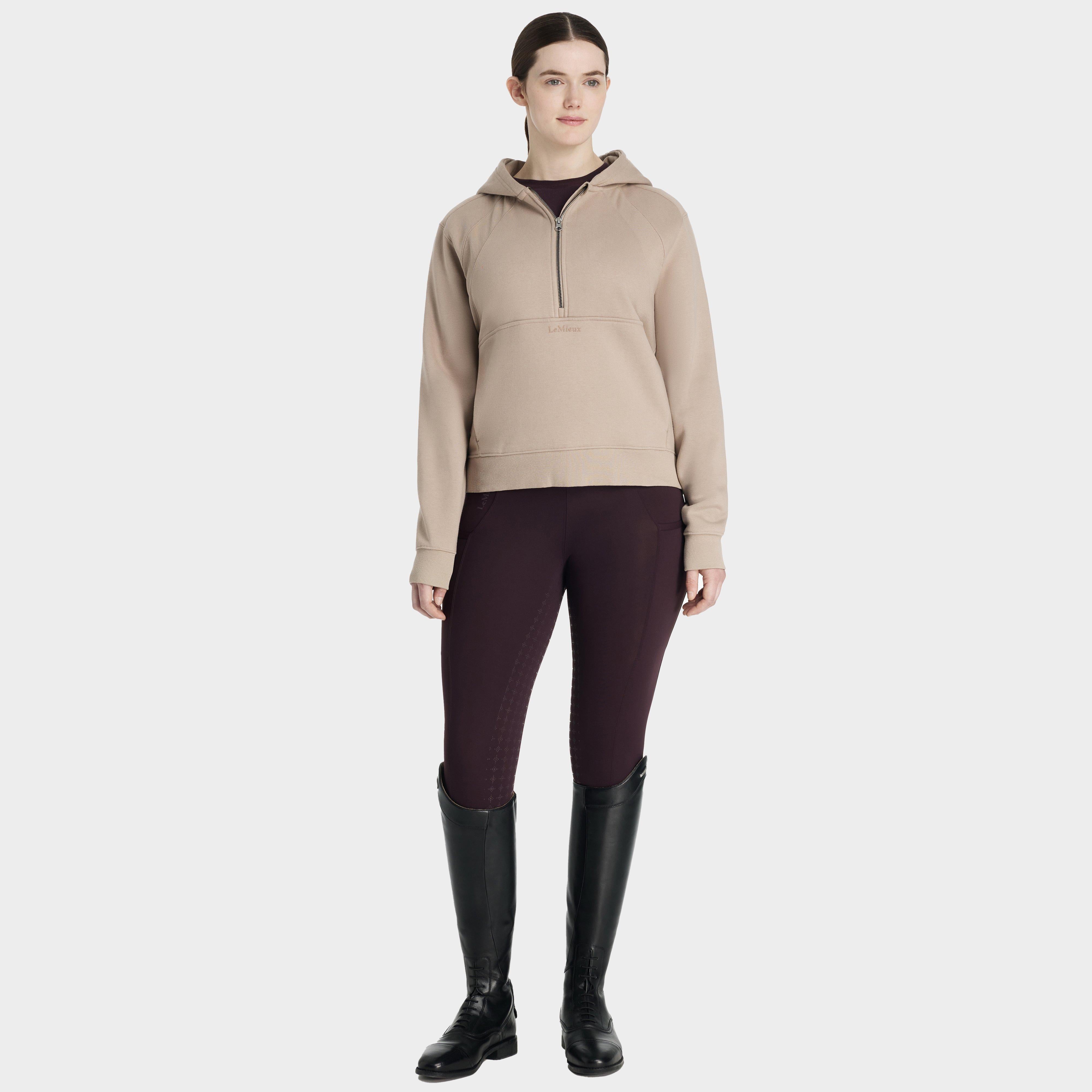 Womens Henrietta Half Zip Hoodie Almond