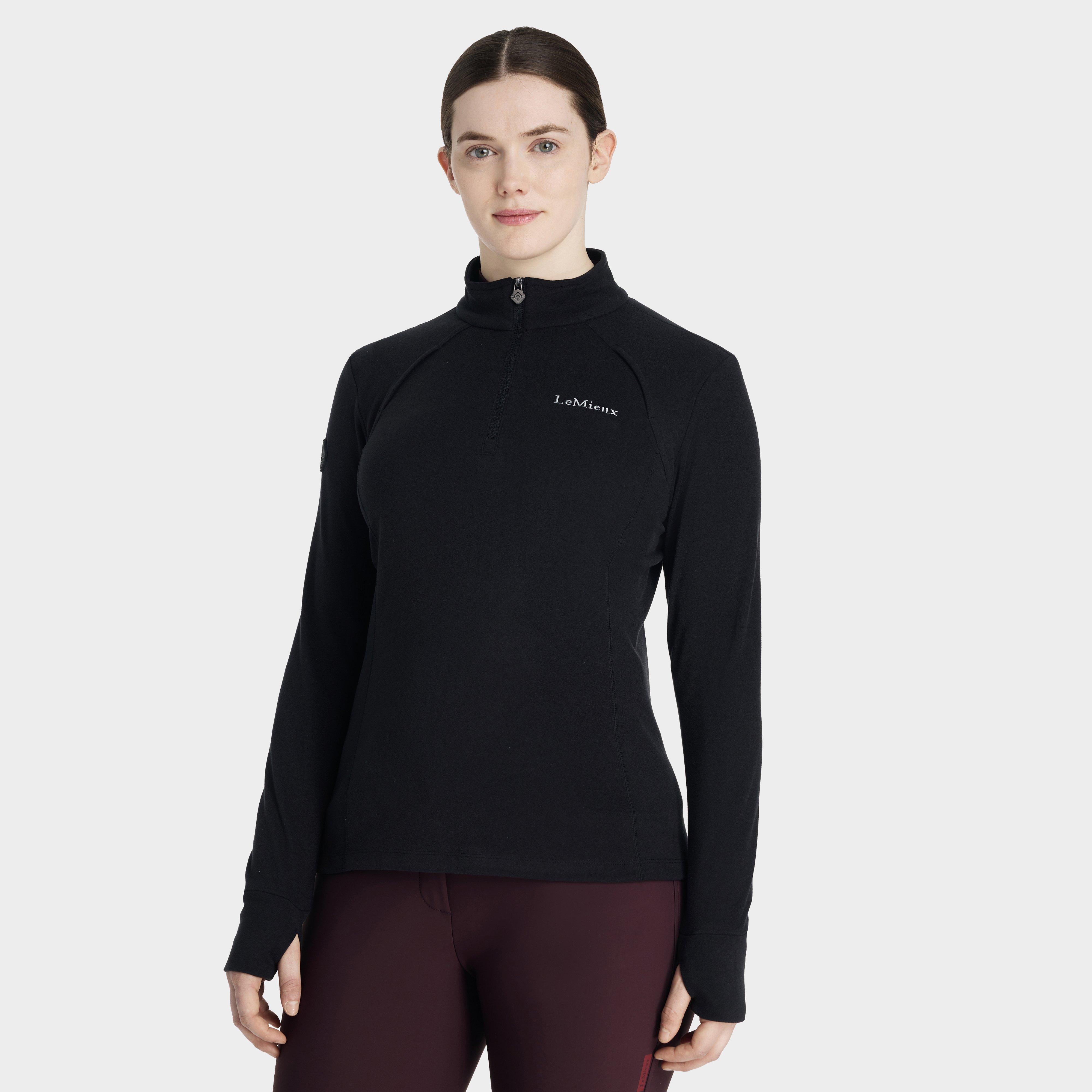 Womens Frances Quarter Zip Fleece Black