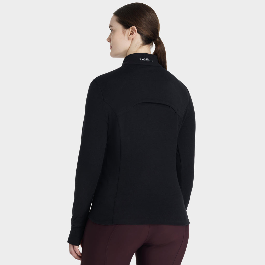 Womens Frances Quarter Zip Fleece Black