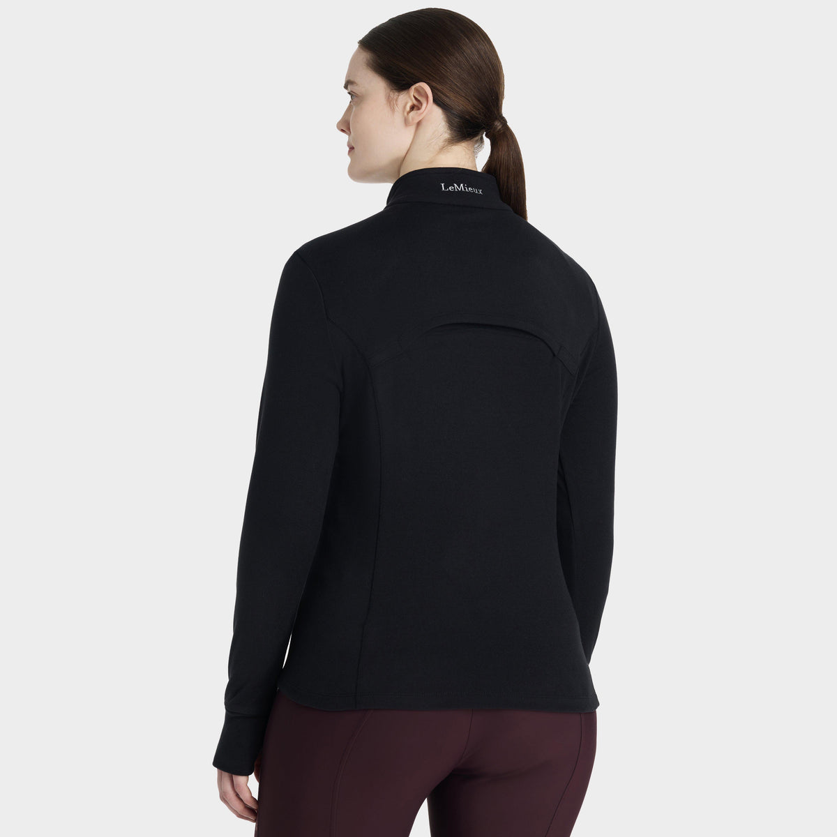 Womens Frances Quarter Zip Fleece Black