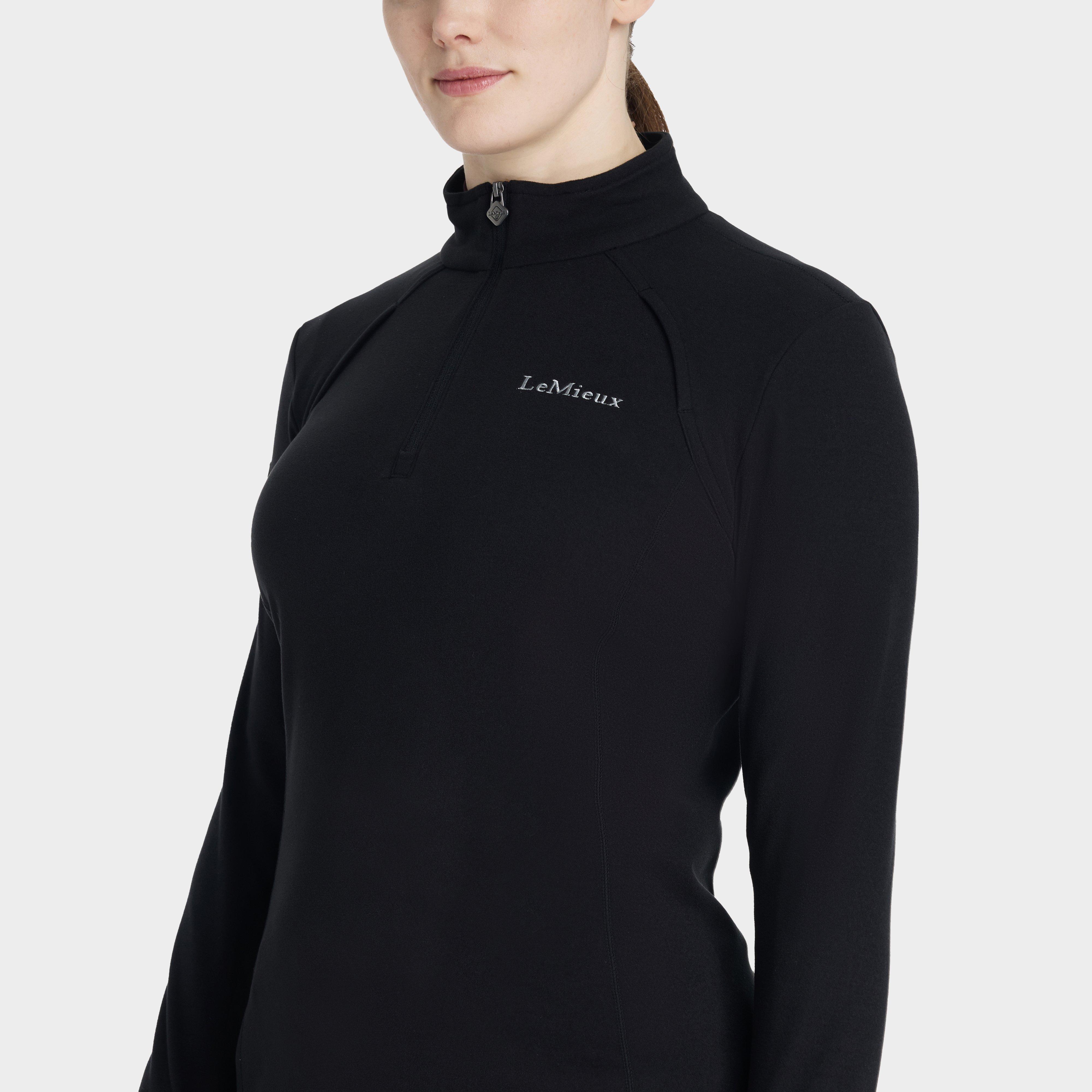 Womens Frances Quarter Zip Fleece Black