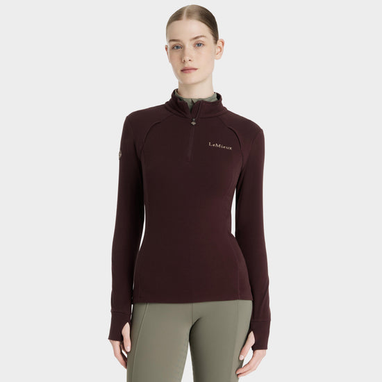 Womens Frances Quarter Zip Fleece Damson