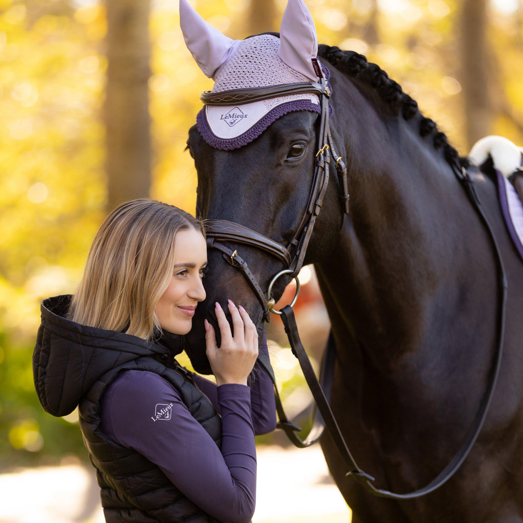 Womens Rose Hooded Puffer Gilet Black
