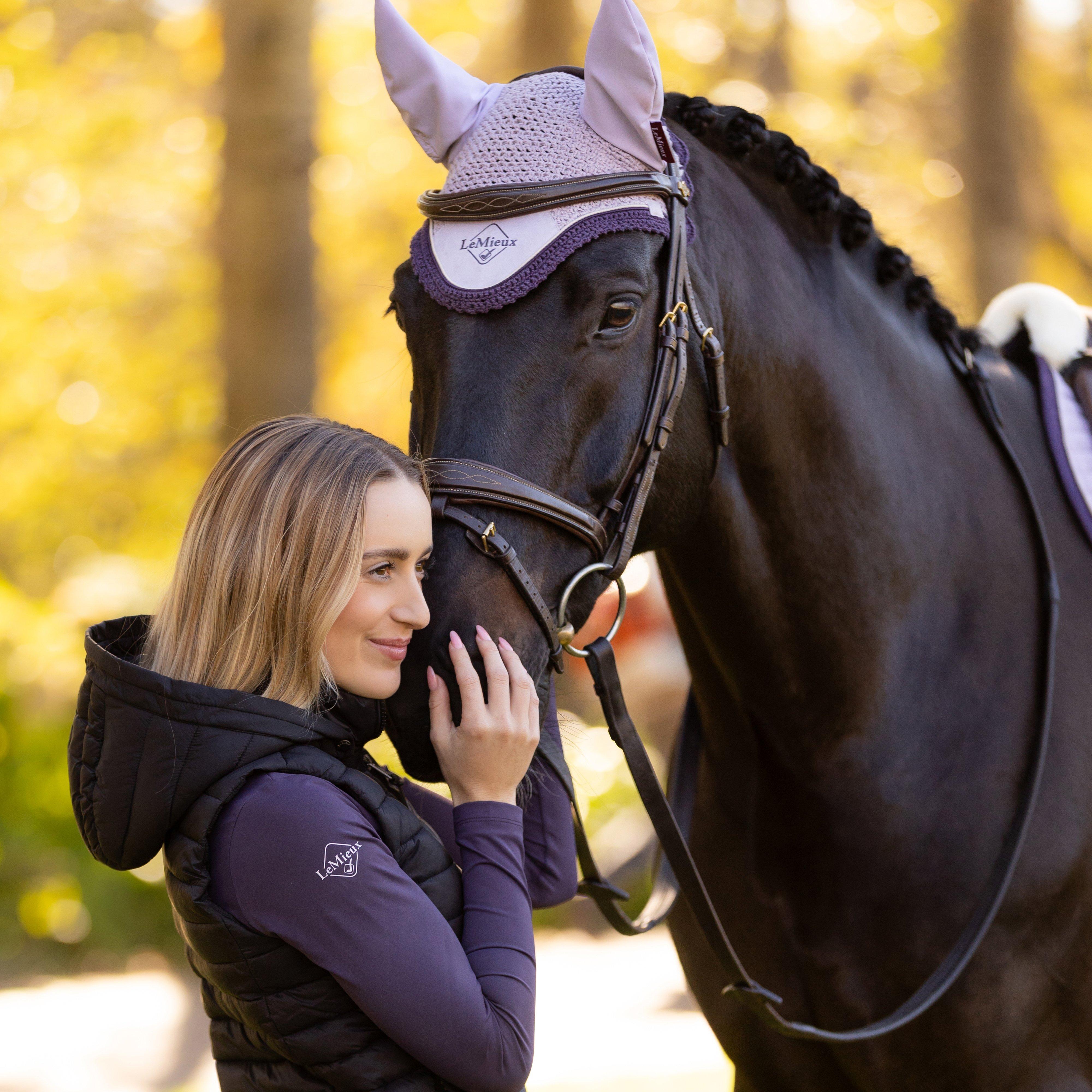 Womens Rose Hooded Puffer Gilet Black