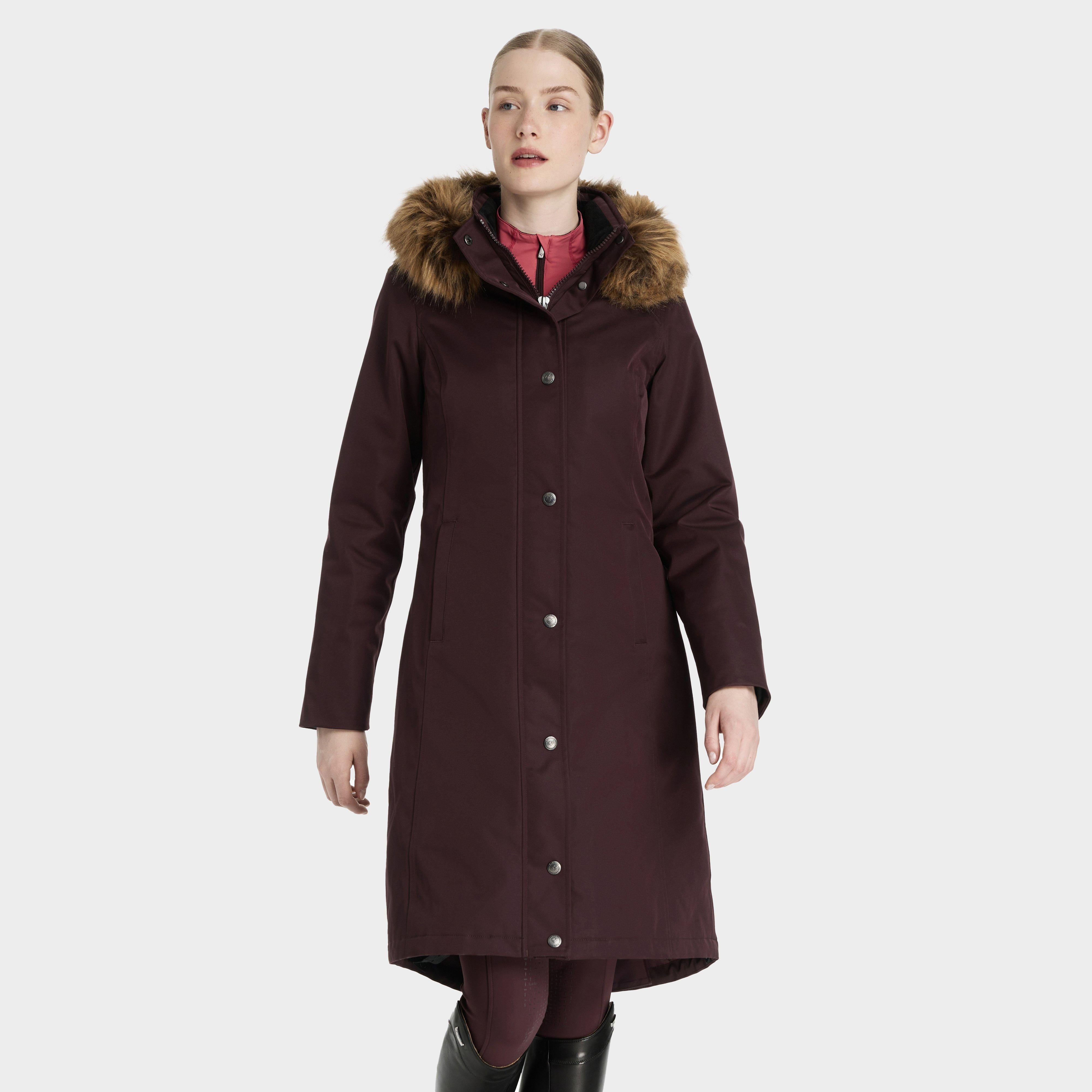Womens Anya Waterproof Riding Coat Damson