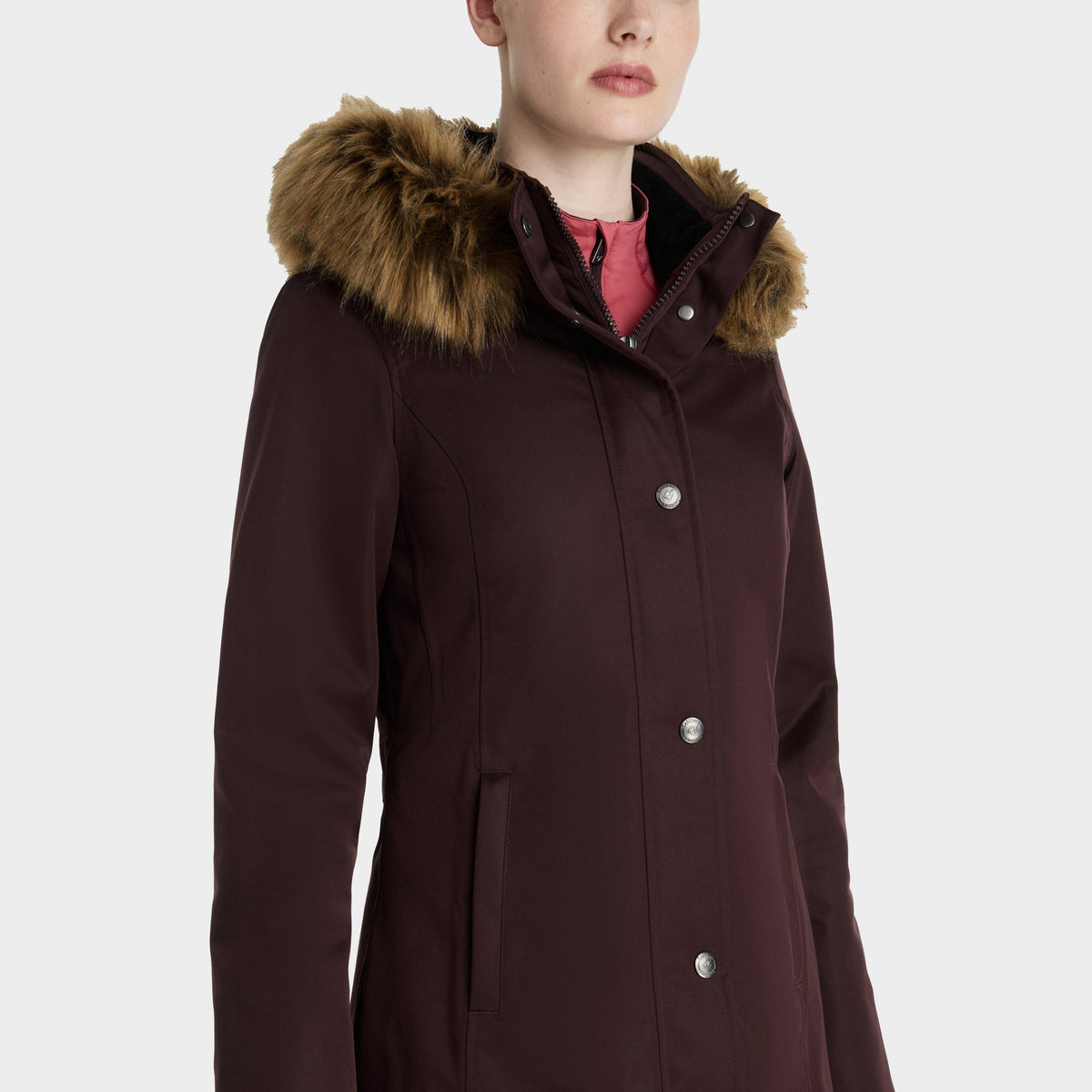 Womens Anya Waterproof Riding Coat Damson