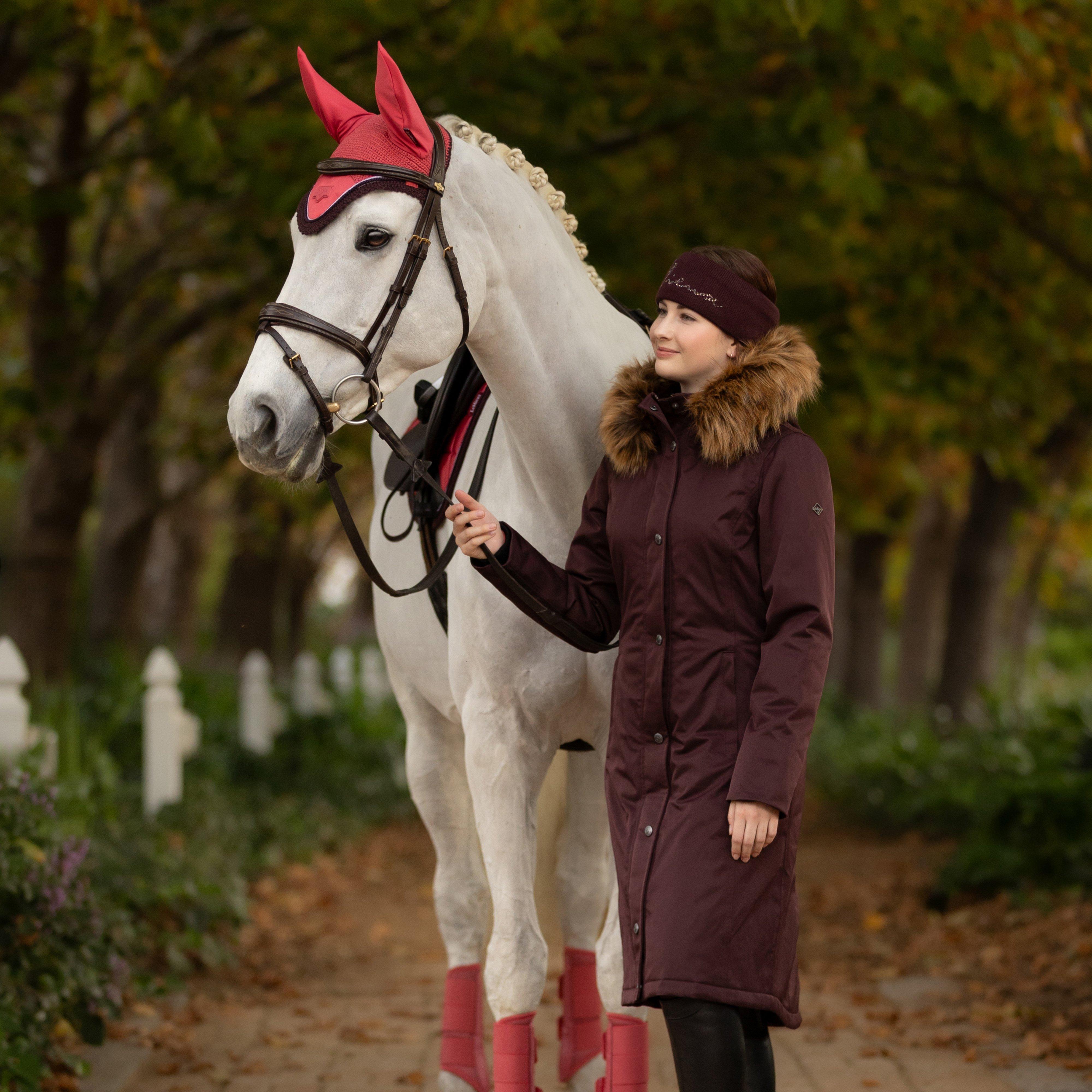 Womens Anya Waterproof Riding Coat Damson
