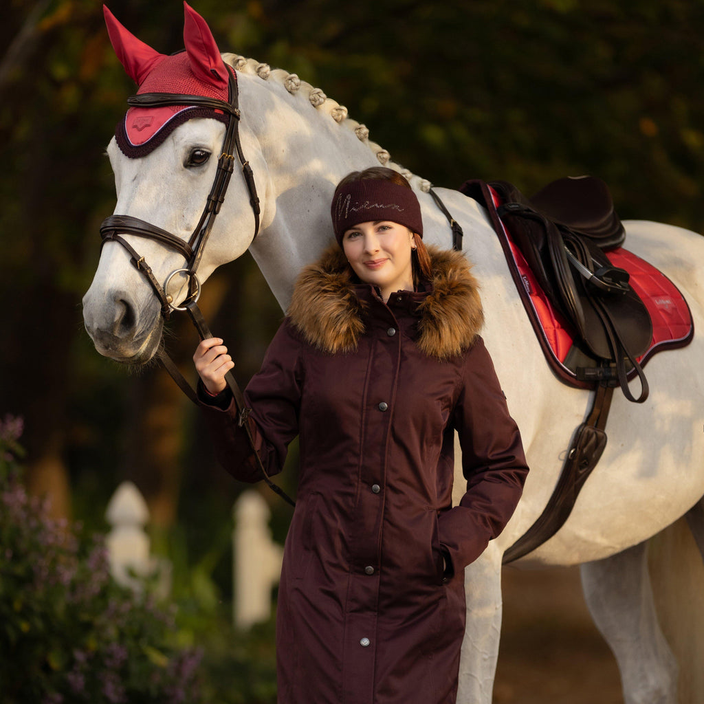 Womens Anya Waterproof Riding Coat Damson