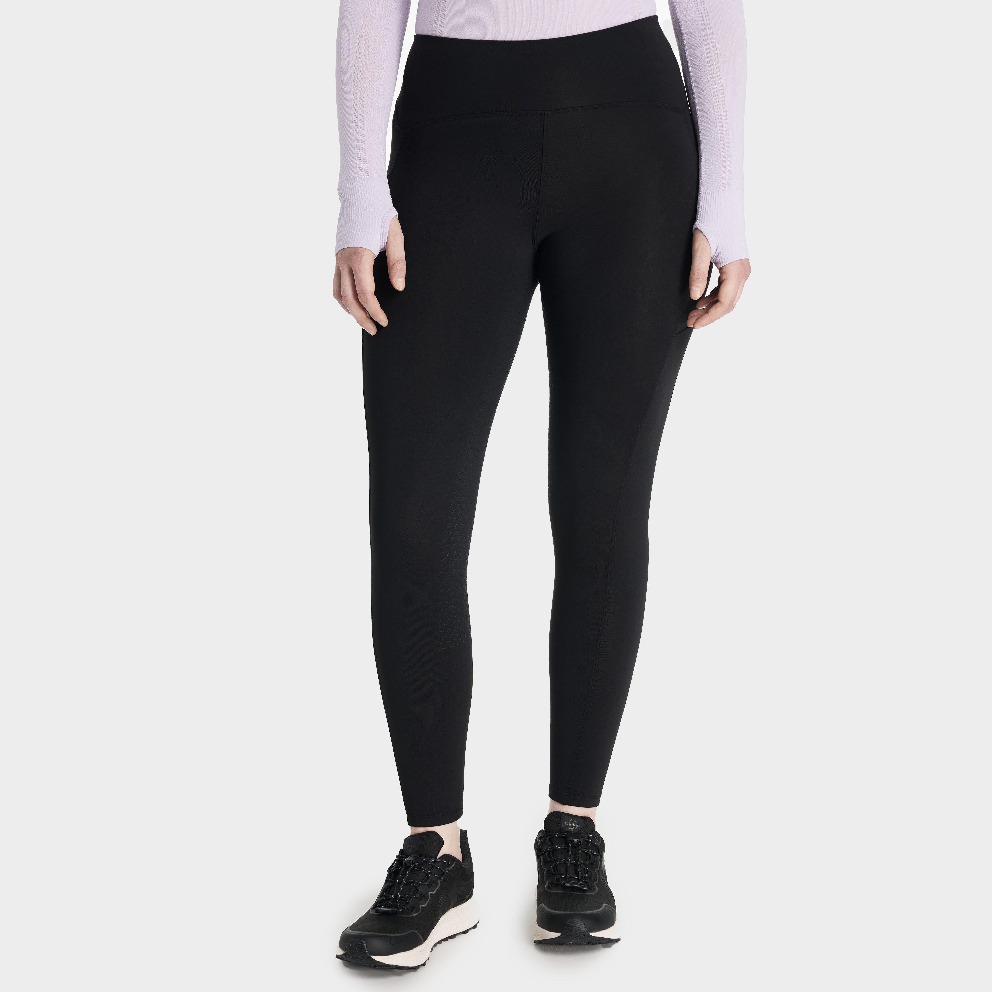 Womens Natalie Brushed Pull On Riding Leggings Black