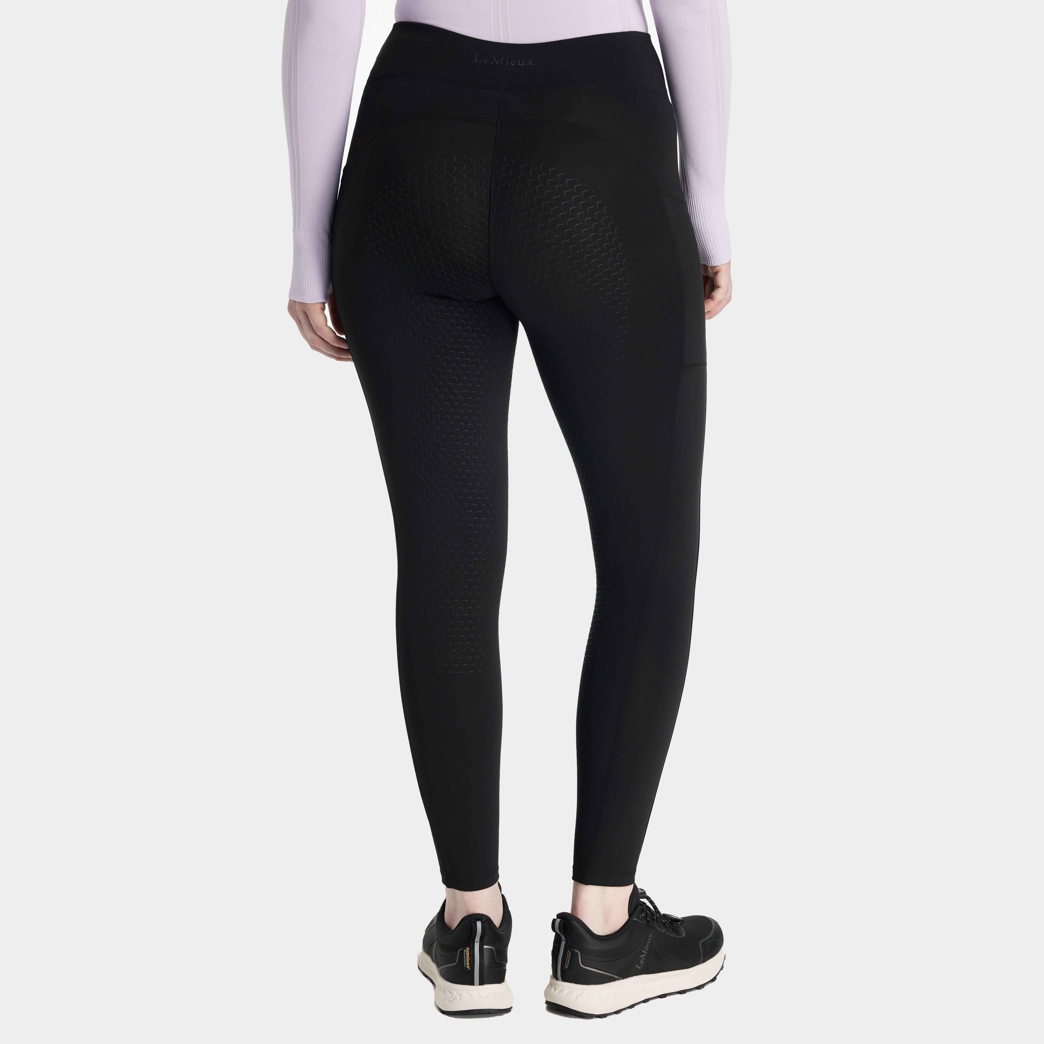 Womens Natalie Brushed Pull On Riding Leggings Black