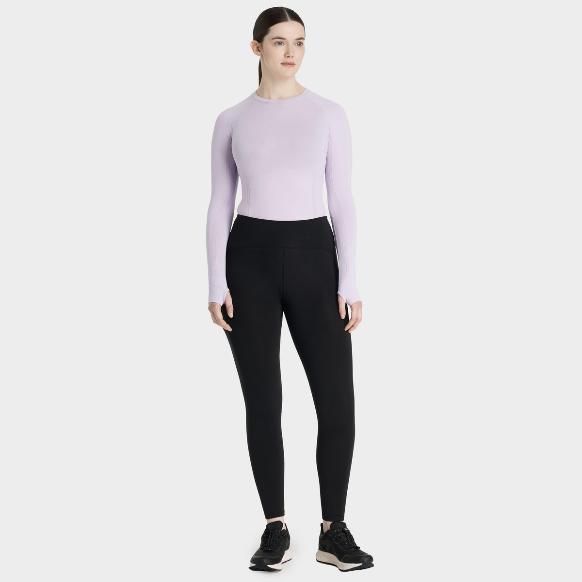 Womens Natalie Brushed Pull On Riding Leggings Black