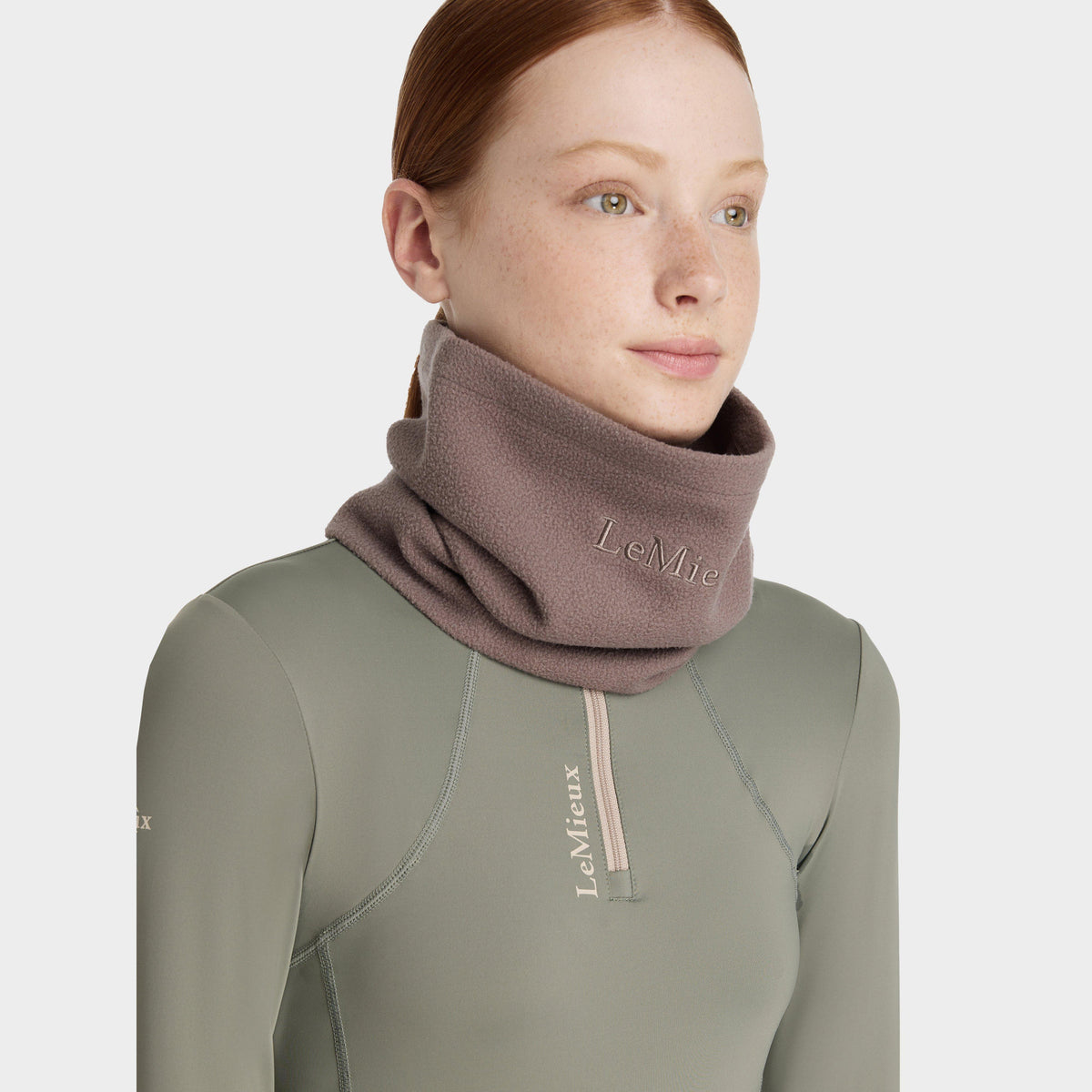 Womens Fleece Snood Walnut