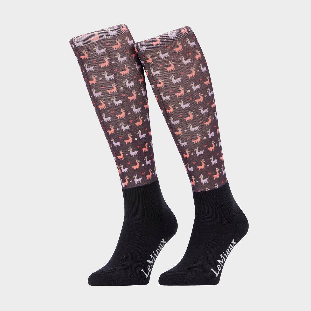 Womens Footsies Socks Llama Damson