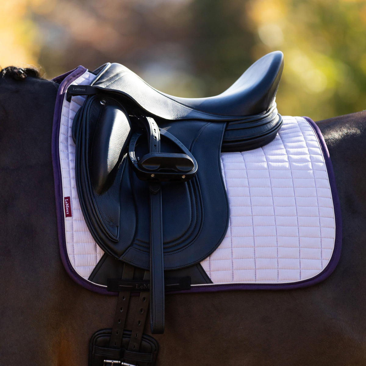 Suede Dressage Saddle Pad Lilac