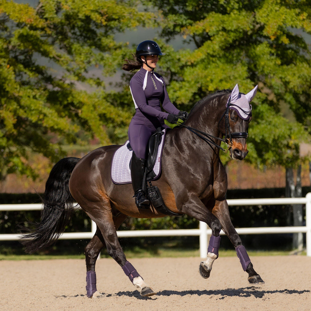 Suede Dressage Saddle Pad Lilac