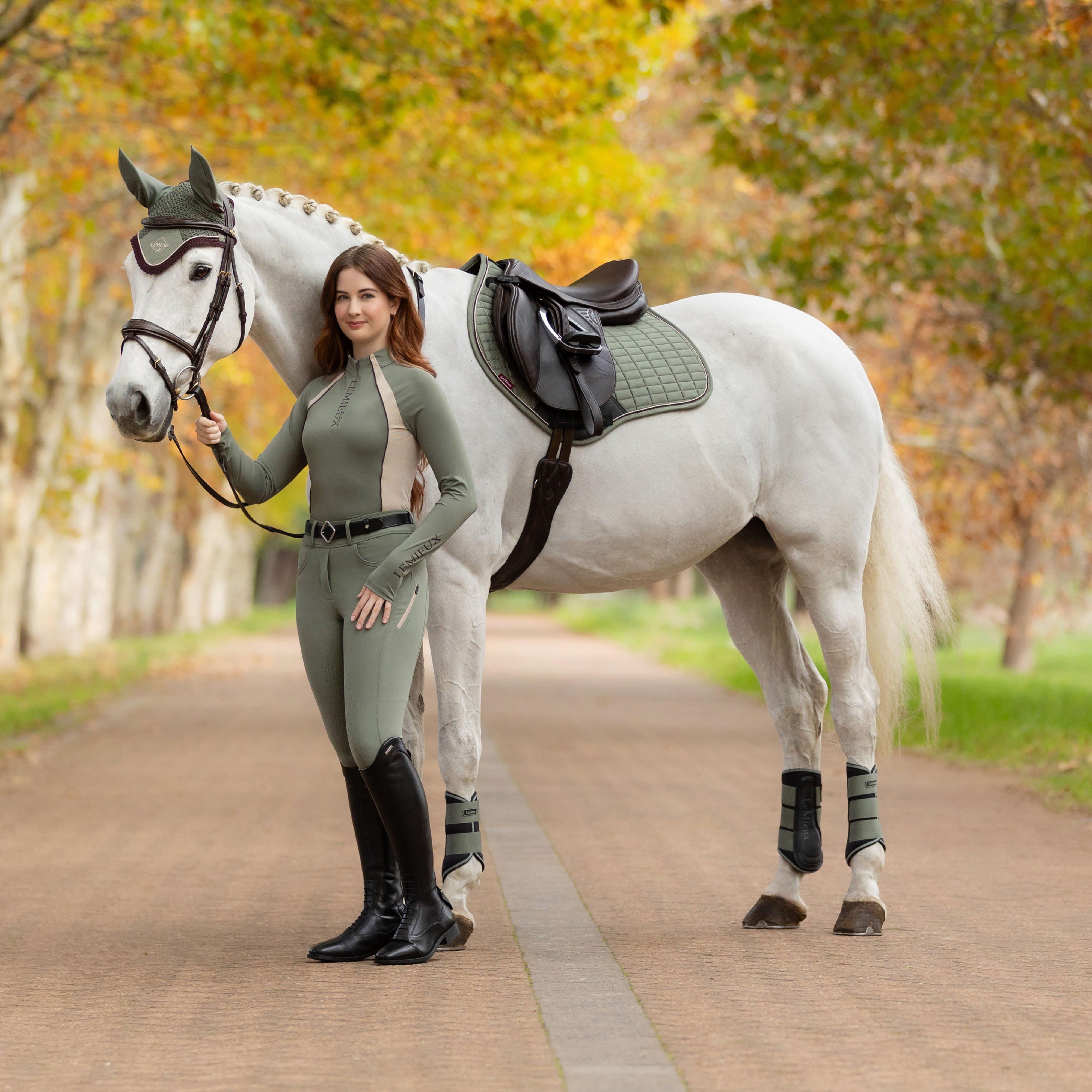 Suede Close Contact Saddle Pad Rosemary