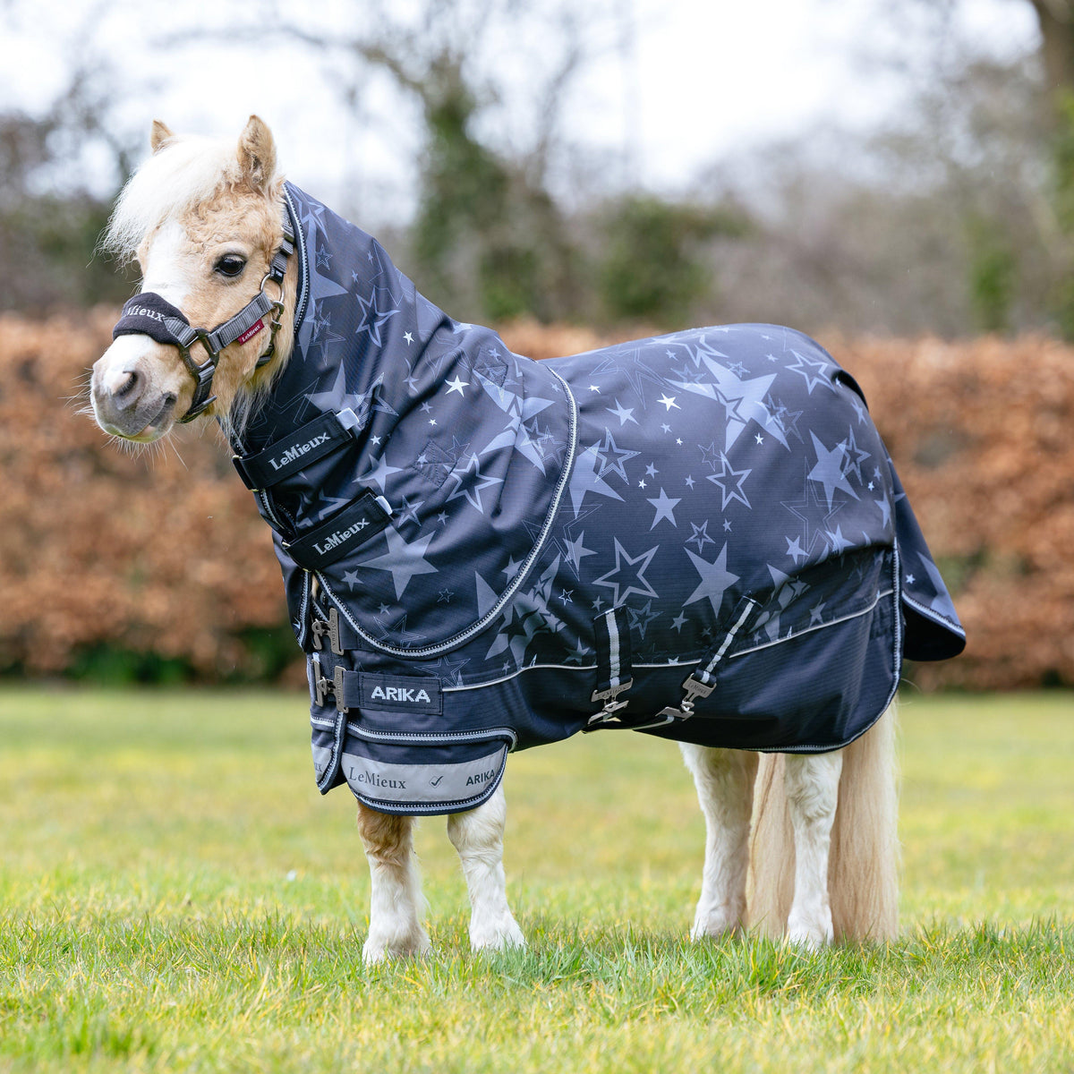 Arika Star Combo Turnout Rug 200g Navy