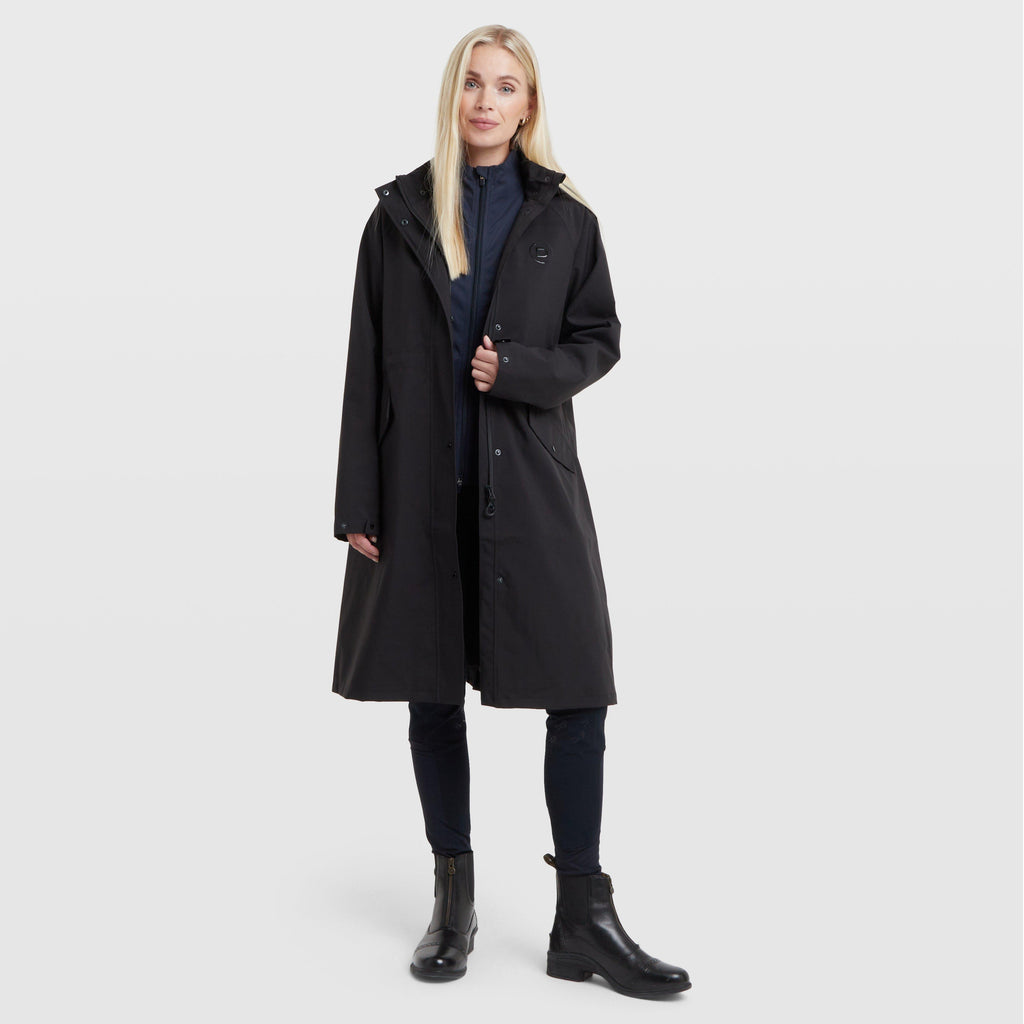 Women's Wet Weather Long Jacket Black