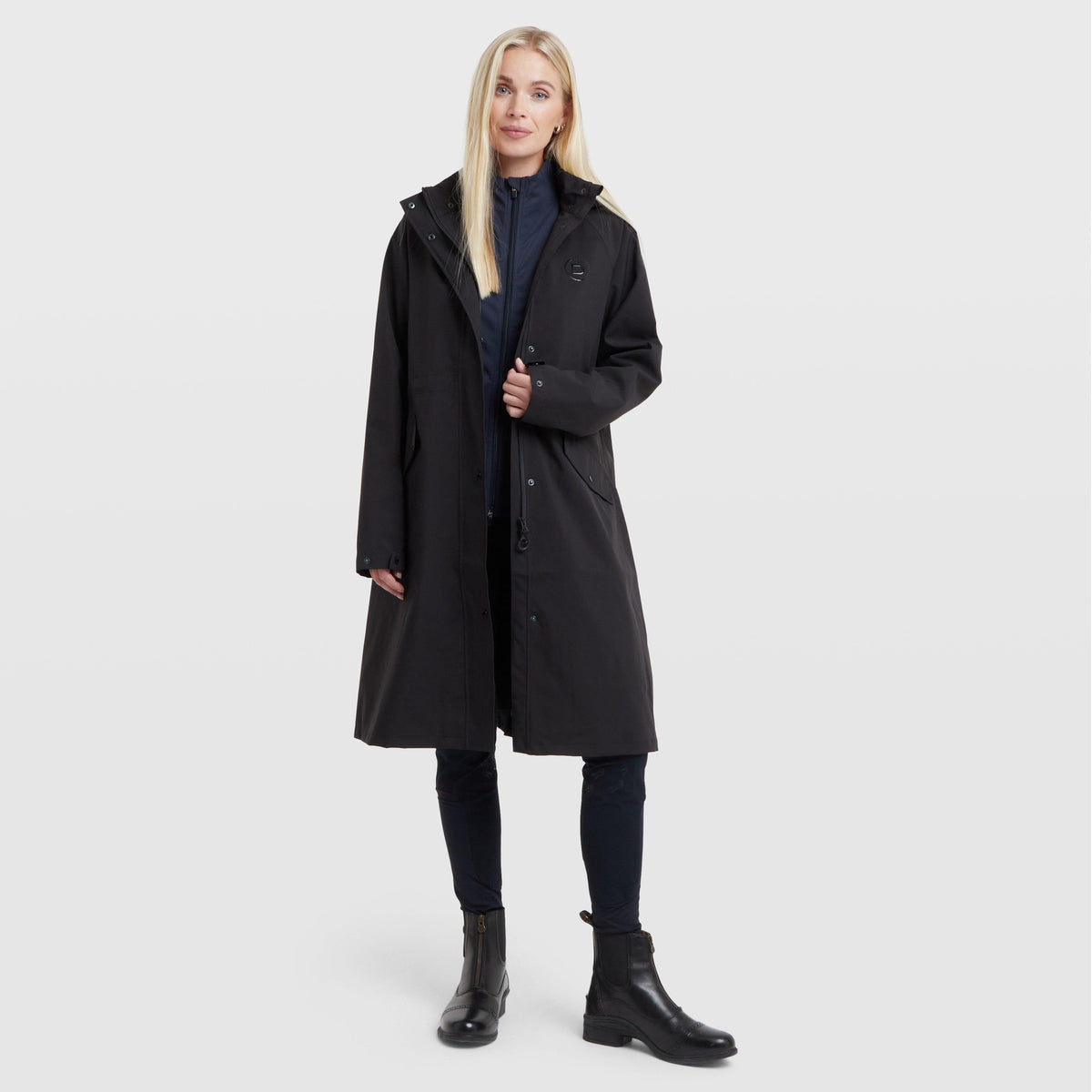 Women's Wet Weather Long Jacket Black