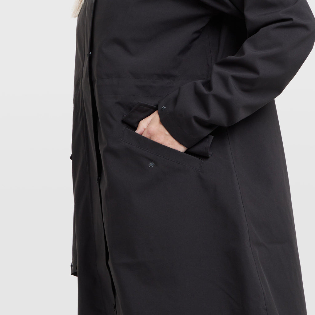 Women's Wet Weather Long Jacket Black