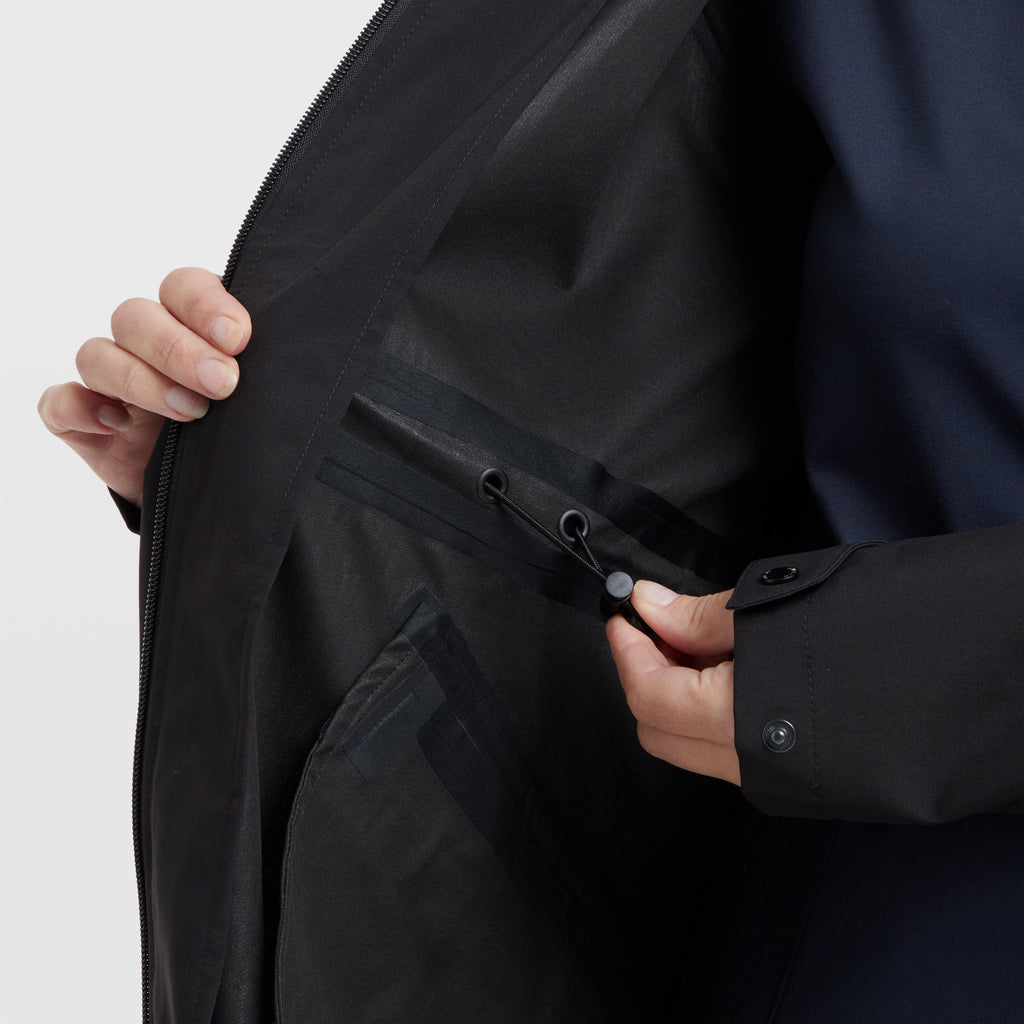 Women's Wet Weather Long Jacket Black