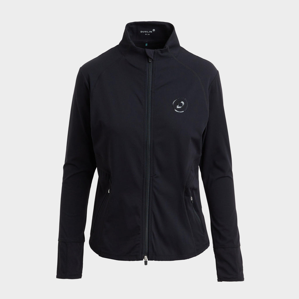 Womens Versatile Fitted Zip Through Jacket Black