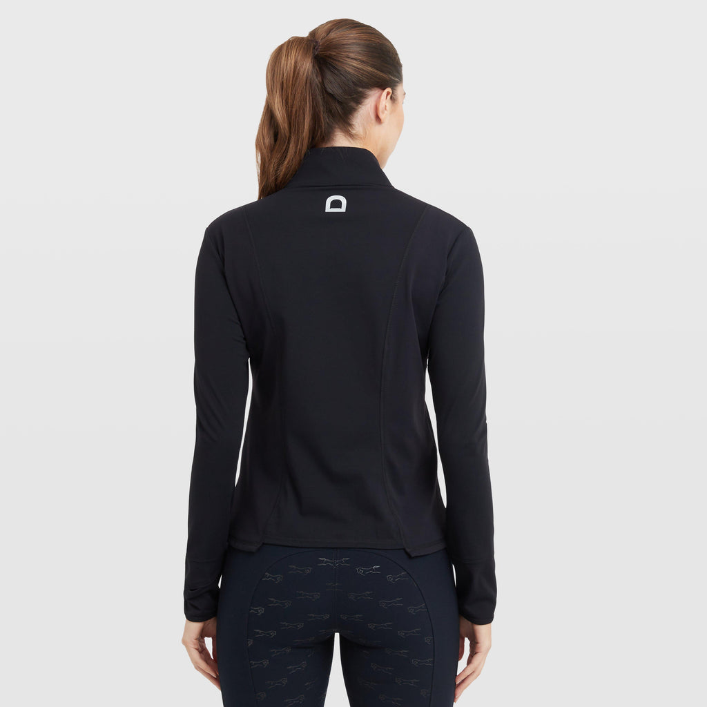 Womens Versatile Fitted Zip Through Jacket Black