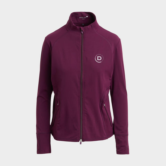 Womens Versatile Fitted Zip Through Jacket Purple Violet