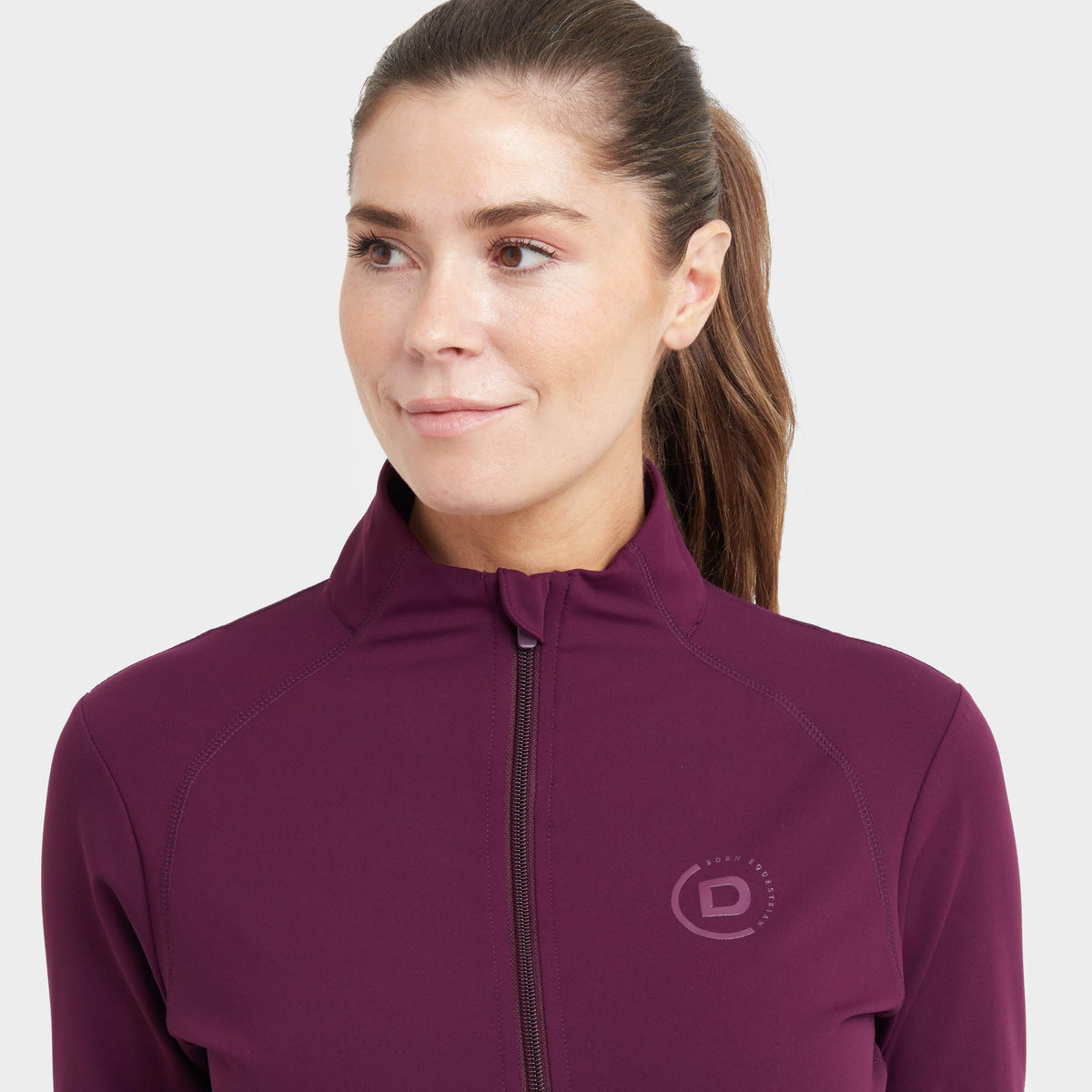 Womens Versatile Fitted Zip Through Jacket Purple Violet