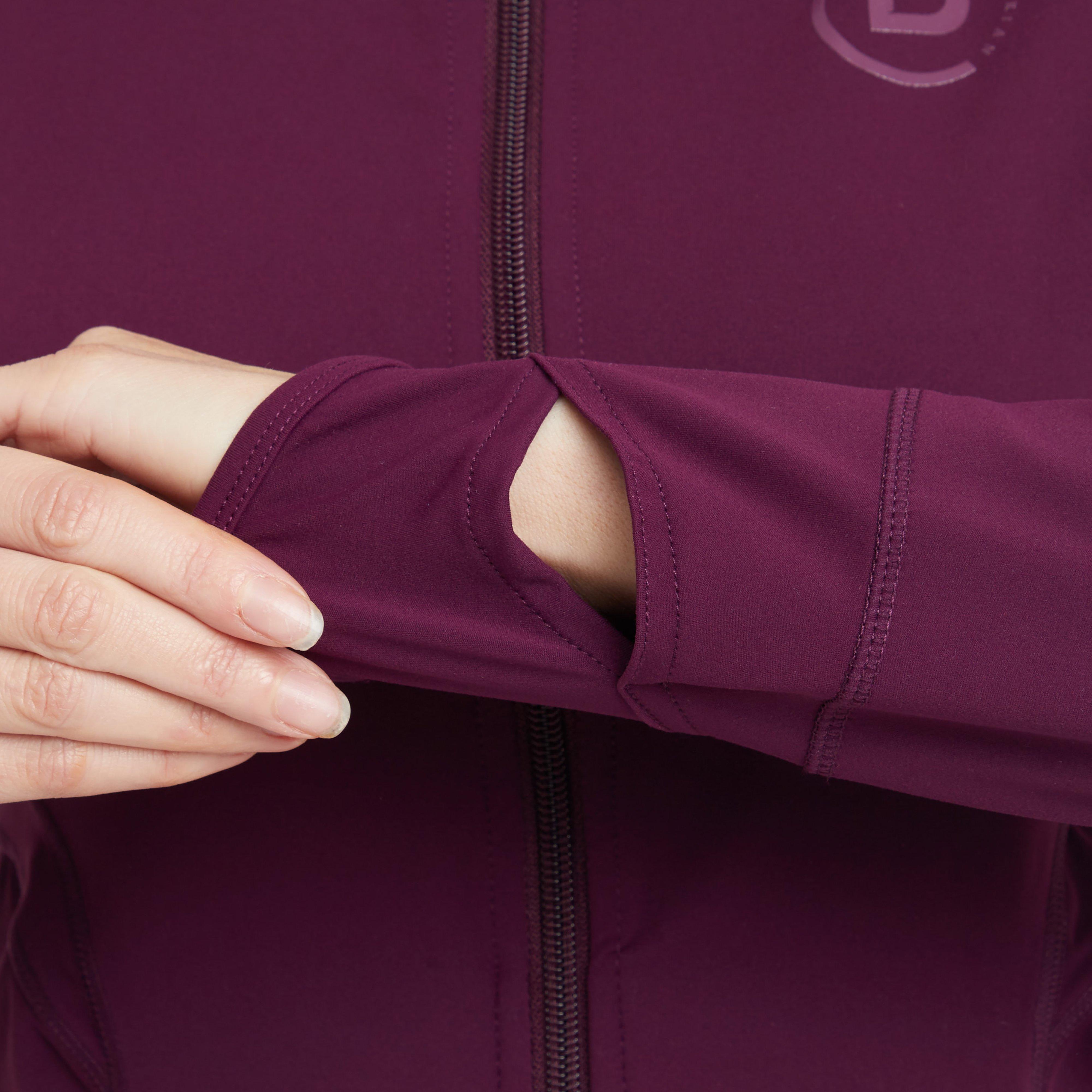 Womens Versatile Fitted Zip Through Jacket Purple Violet