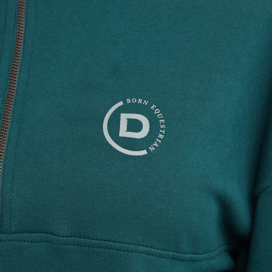 Womens 1/4 Zip Fleece Pullover Deep Emerald Green