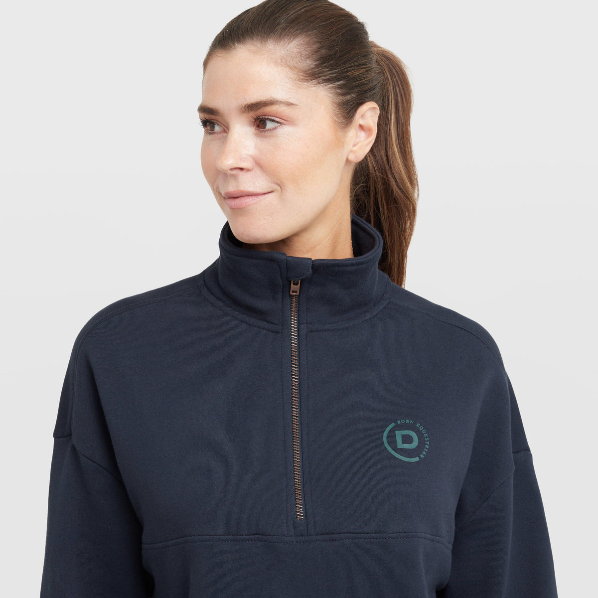 Womens 1/4 Zip Fleece Pullover Navy