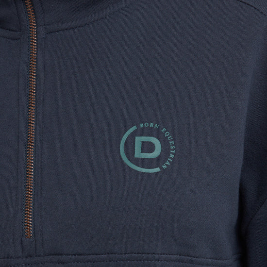 Womens 1/4 Zip Fleece Pullover Navy