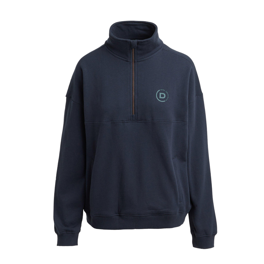 Womens 1/4 Zip Fleece Pullover Navy