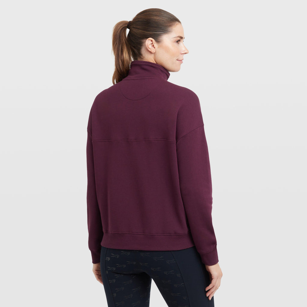 Womens 1/4 Zip Fleece Pullover Purple Violet