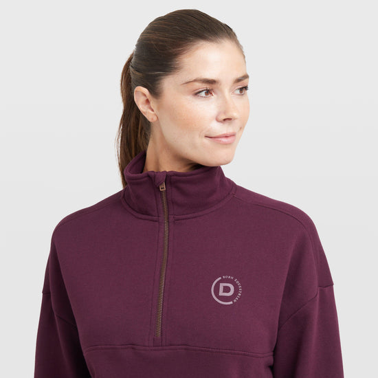 Womens 1/4 Zip Fleece Pullover Purple Violet
