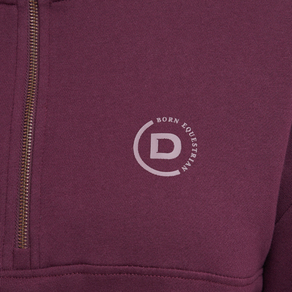 Womens 1/4 Zip Fleece Pullover Purple Violet