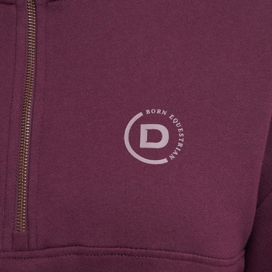 Womens 1/4 Zip Fleece Pullover Purple Violet