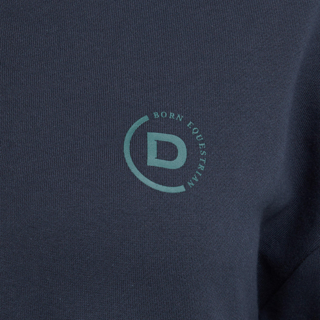 Womens 1/4 Zip Hooded Fleece Pullover Navy