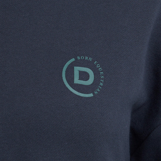 Womens 1/4 Zip Hooded Fleece Pullover Navy